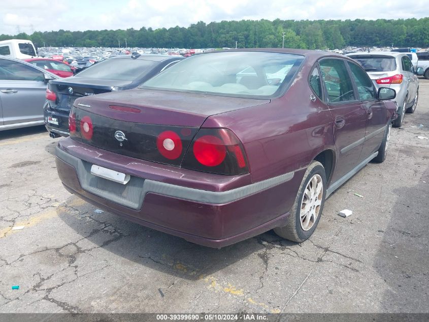 2004 Chevrolet Impala VIN: 2G1WF52E049358699 Lot: 39399690