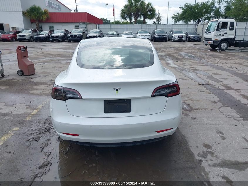 2021 Tesla Model 3 Standard Range Plus Rear-Wheel Drive VIN: 5YJ3E1EA1MF094645 Lot: 39399809