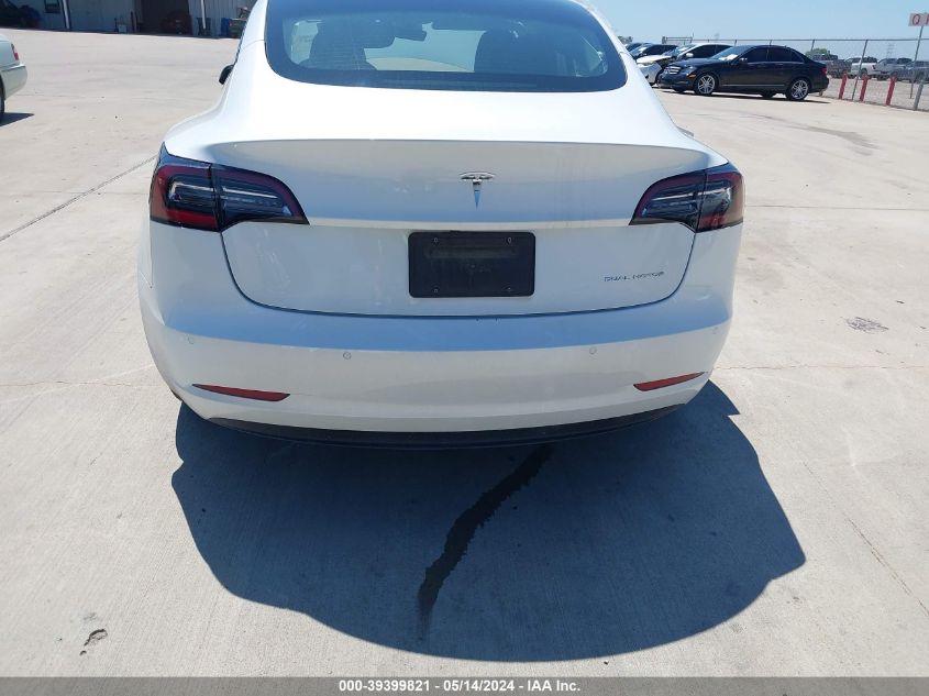 2021 Tesla Model 3 Long Range Dual Motor All-Wheel Drive VIN: 5YJ3E1EB9MF838128 Lot: 39399821