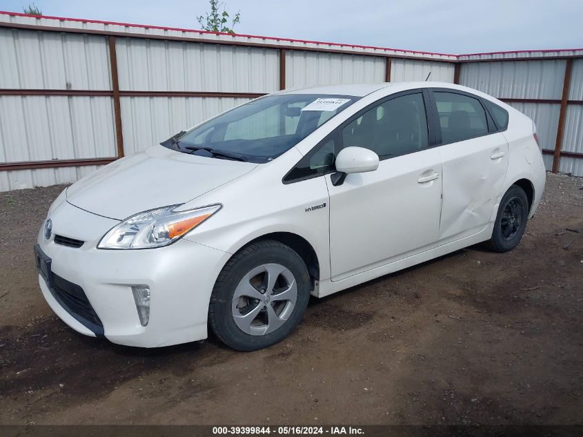 2014 Toyota Prius Two VIN: JTDKN3DU6E0383099 Lot: 39399844