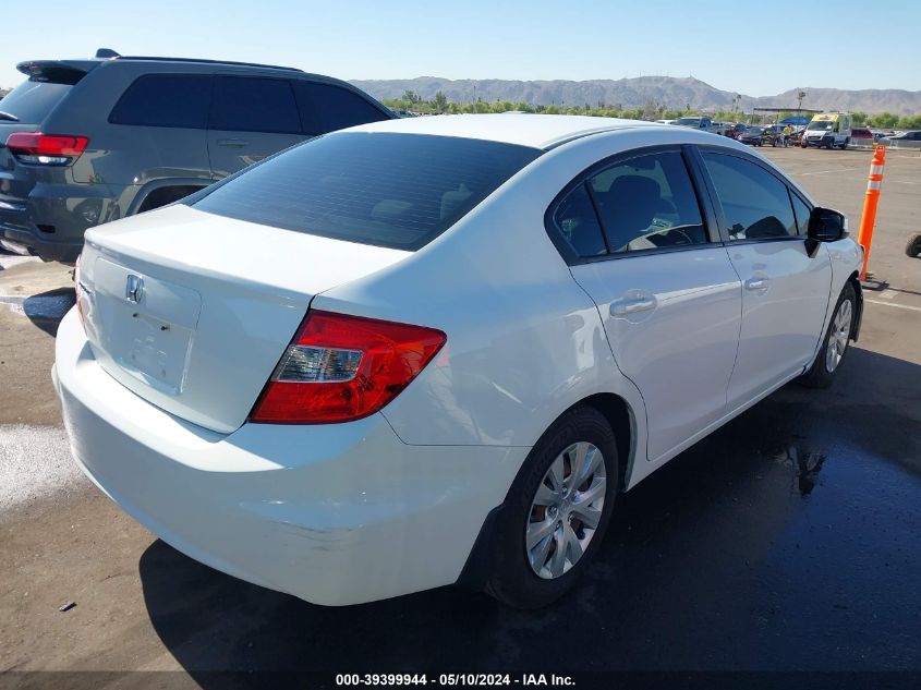 2012 Honda Civic Lx VIN: 19XFB2F58CE056976 Lot: 39399944