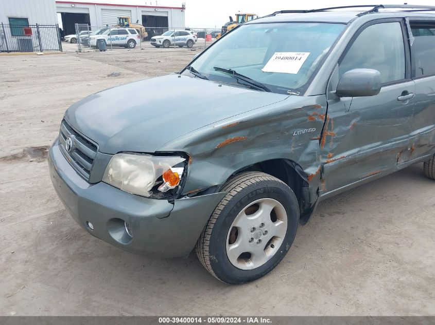 2005 Toyota Highlander Limited V6 VIN: JTEEP21A950115946 Lot: 39400014