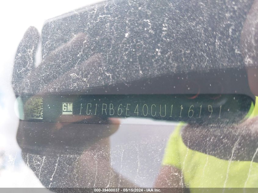 2012 Chevrolet Volt VIN: 1G1RB6E40CU116191 Lot: 39400037