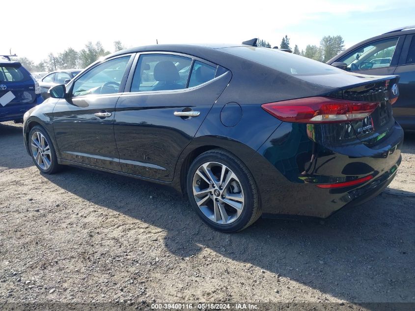 2017 Hyundai Elantra Limited VIN: KMHD84LF3HU102054 Lot: 39400116