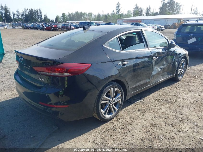 2017 HYUNDAI ELANTRA LIMITED - KMHD84LF3HU102054