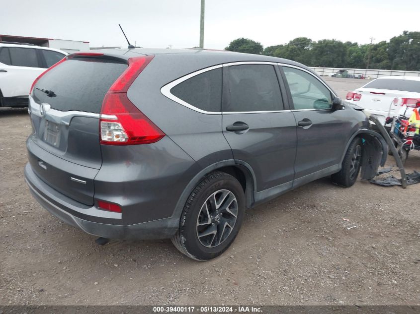 2016 Honda Cr-V Se VIN: 2HKRM3H40GH507398 Lot: 39400117