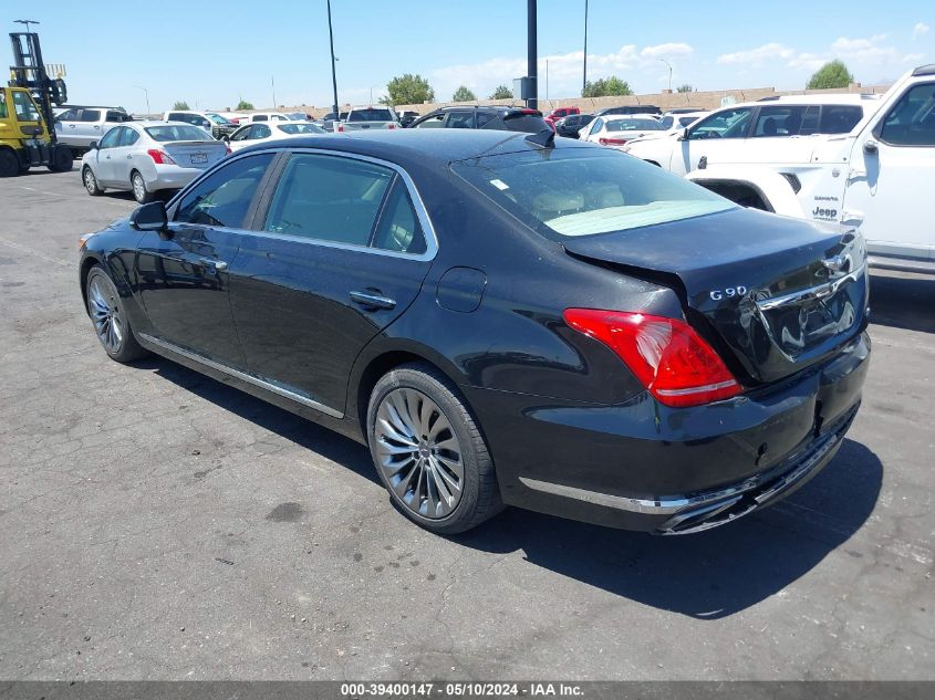 2017 Genesis G90 5.0 Ultimate VIN: KMHG54JH6HU028123 Lot: 39400147