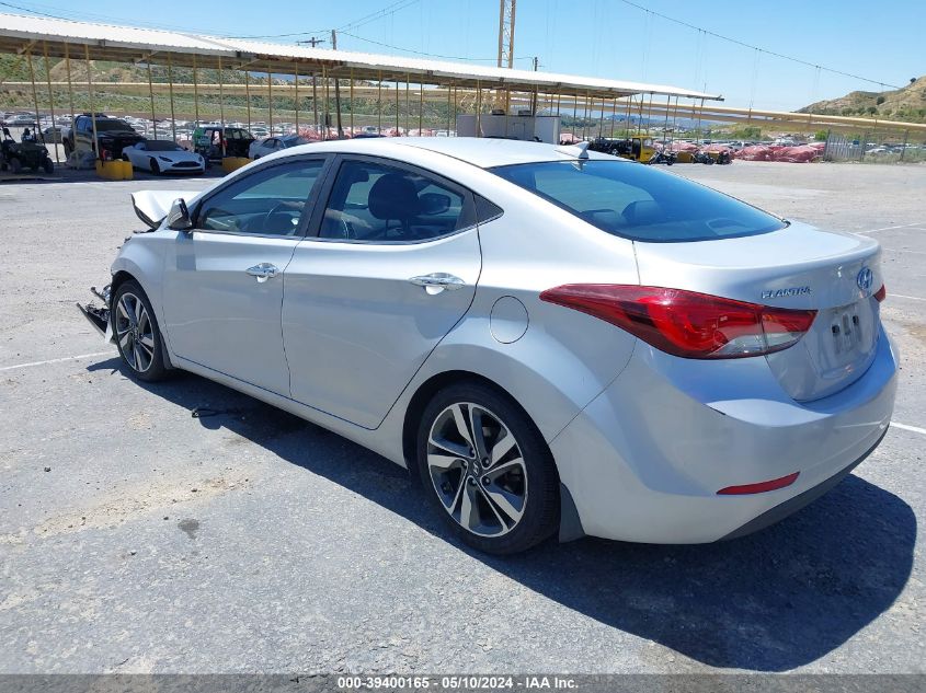 2014 Hyundai Elantra Limited VIN: KMHDH4AE0EU172052 Lot: 39400165