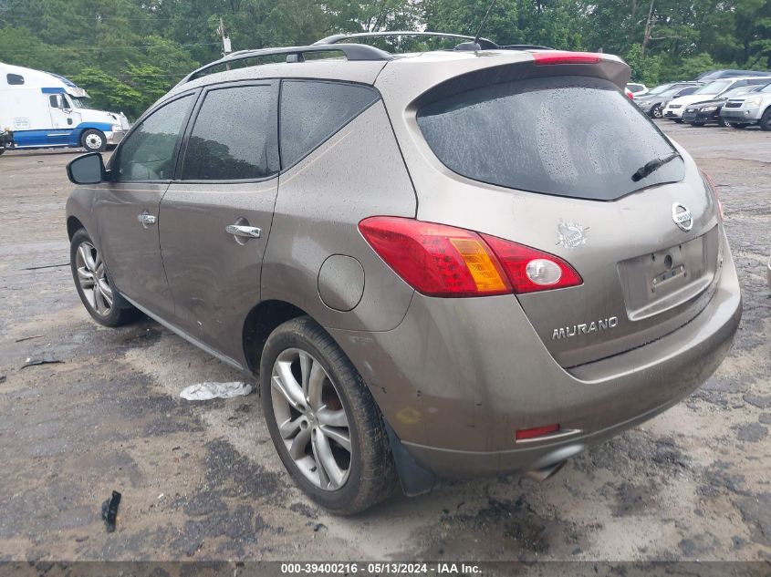 2009 Nissan Murano Sl VIN: JN8AZ18U19W024457 Lot: 39400216