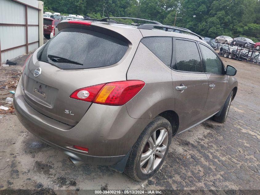 2009 Nissan Murano Sl VIN: JN8AZ18U19W024457 Lot: 39400216