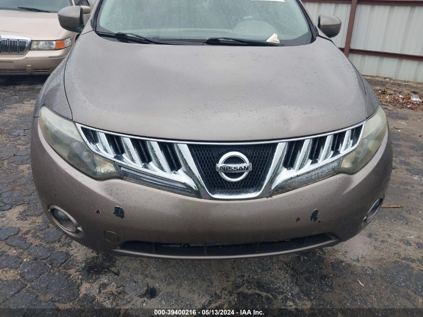 2009 Nissan Murano Sl VIN: JN8AZ18U19W024457 Lot: 39400216