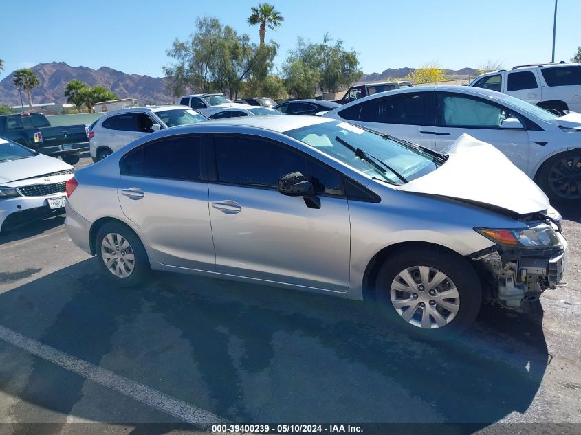 2012 Honda Civic Lx VIN: 2HGFB2F54CH531710 Lot: 39400239