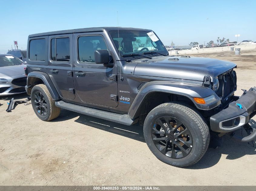 2022 Jeep Wrangler 4Xe Unlimited Sahara 4X4 VIN: 1C4JJXP64NW265061 Lot: 39400253