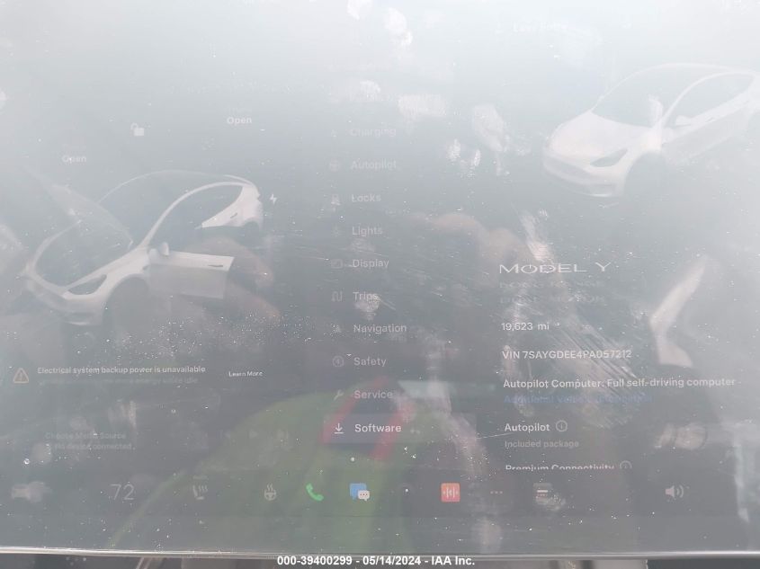 2023 Tesla Model Y Awd/Long Range Dual Motor All-Wheel Drive VIN: 7SAYGDEE4PA057212 Lot: 39400299