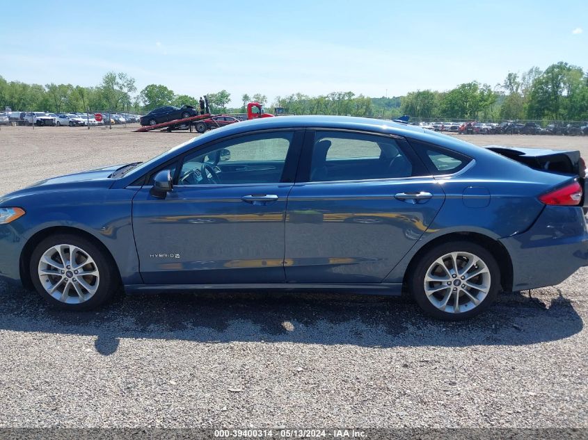 2019 Ford Fusion Hybrid Se VIN: 3FA6P0LU3KR195931 Lot: 39400314