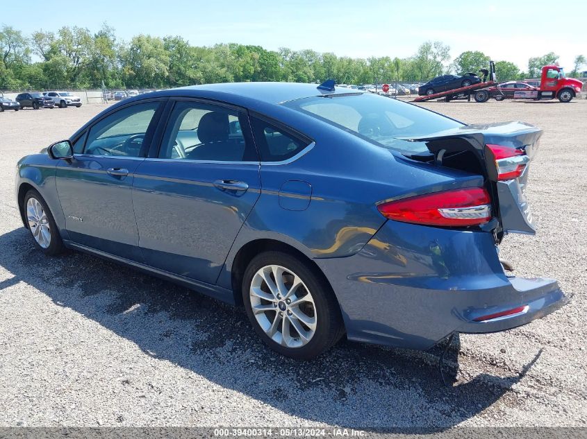 2019 Ford Fusion Hybrid Se VIN: 3FA6P0LU3KR195931 Lot: 39400314