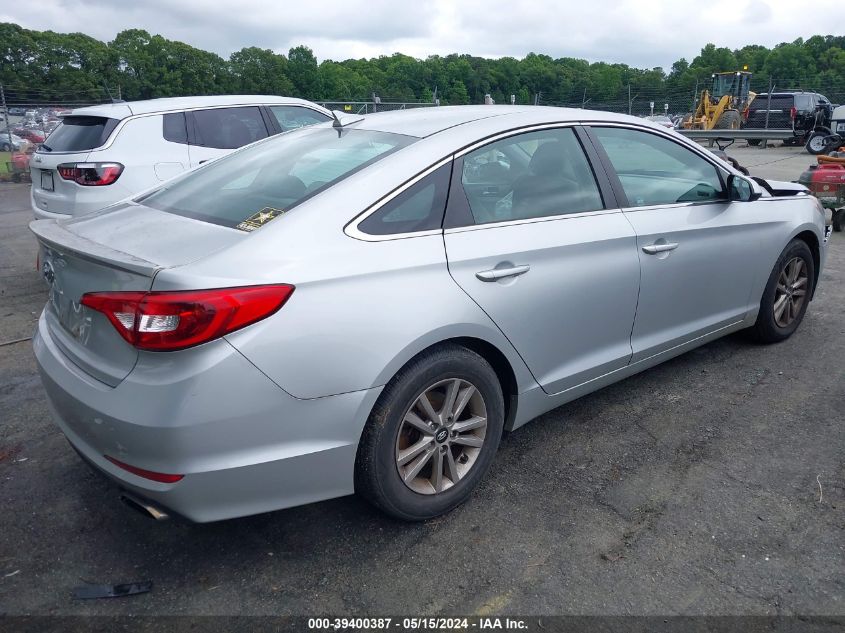 2015 Hyundai Sonata Se VIN: 5NPE24AF3FH171007 Lot: 39400387