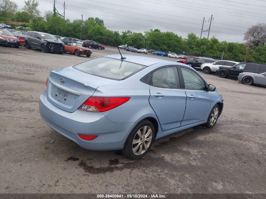 2014 Hyundai Accent Gls VIN: KMHCU4AE5EU592980 Lot: 39400641