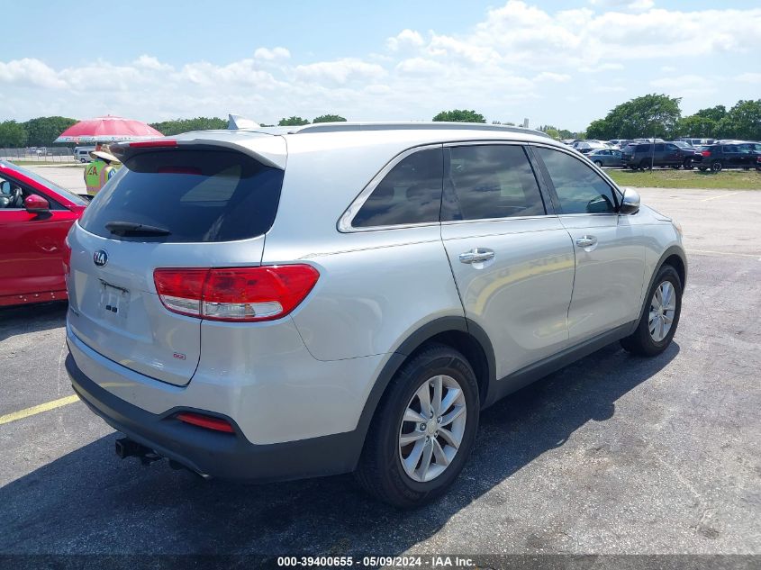 2016 Kia Sorento 2.4L Lx VIN: 5XYPG4A32GG013931 Lot: 39400655