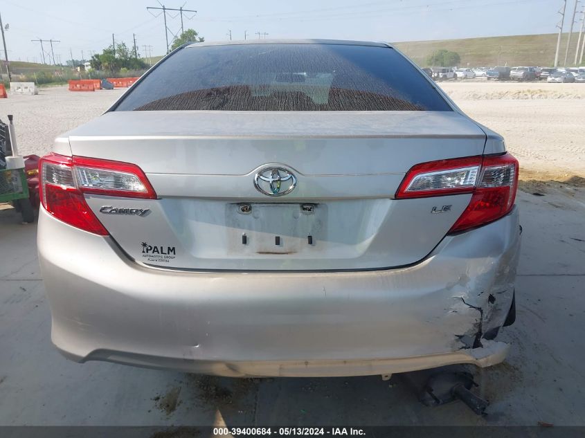 2012 Toyota Camry Le VIN: 4T1BF1FK7CU012807 Lot: 39400684