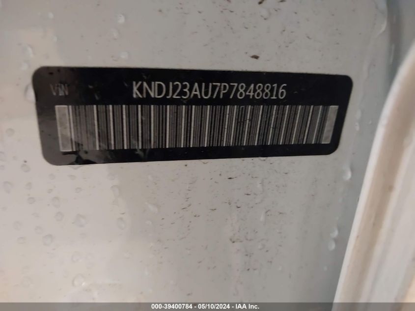 2023 Kia Soul Lx VIN: KNDJ23AU7P7848816 Lot: 39400784