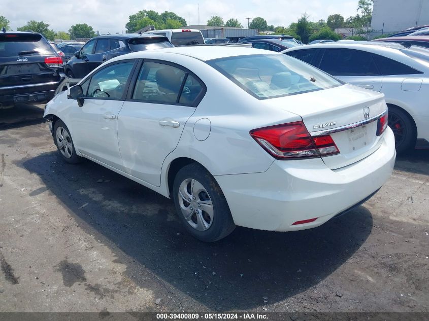 2013 Honda Civic Lx VIN: 19XFB2F51DE030088 Lot: 39400809