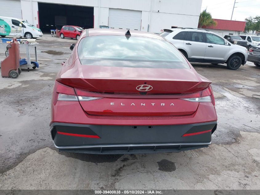 2024 Hyundai Elantra Sel VIN: KMHLM4DG7RU650896 Lot: 39400838