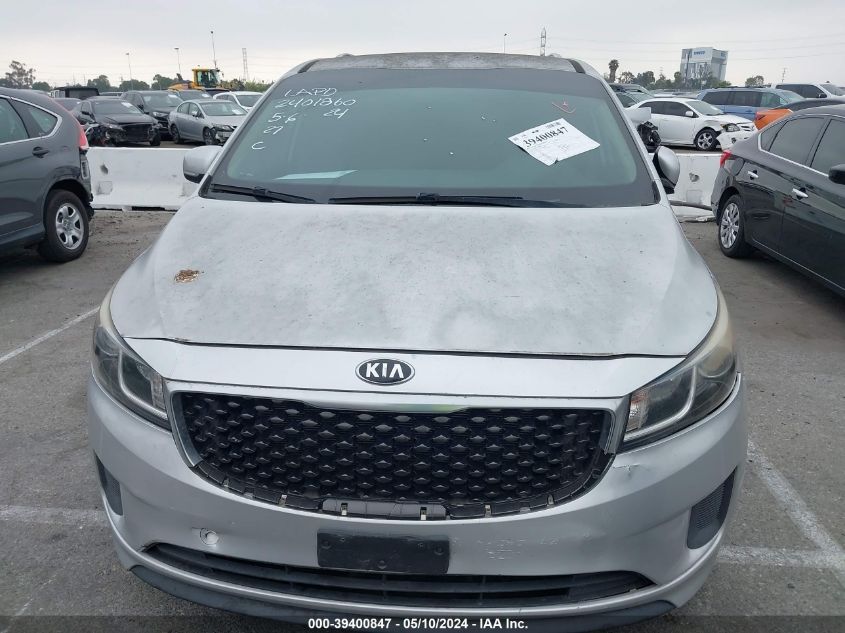 2015 Kia Sedona Lx VIN: KNDMB5C10F6034880 Lot: 39400847