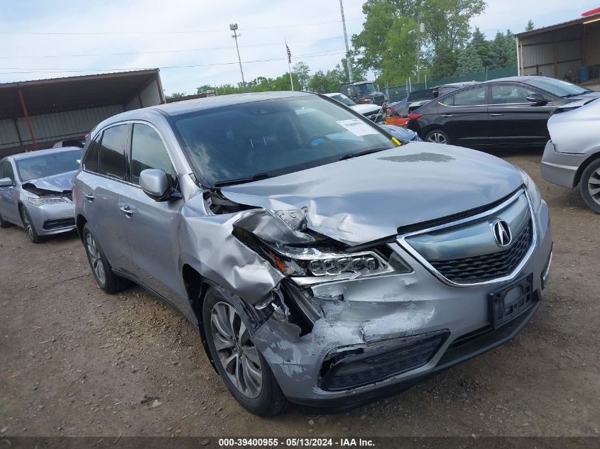 2016 Acura Mdx Technology Acurawatch Plus Packages/Technology Package VIN: 5FRYD4H45GB030756 Lot: 39400955