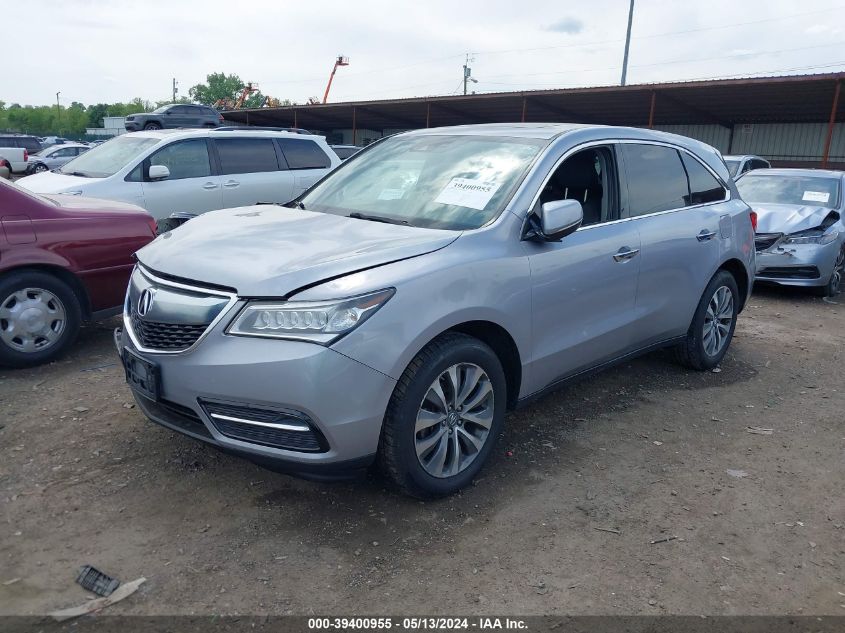 2016 Acura Mdx Technology Acurawatch Plus Packages/Technology Package VIN: 5FRYD4H45GB030756 Lot: 39400955