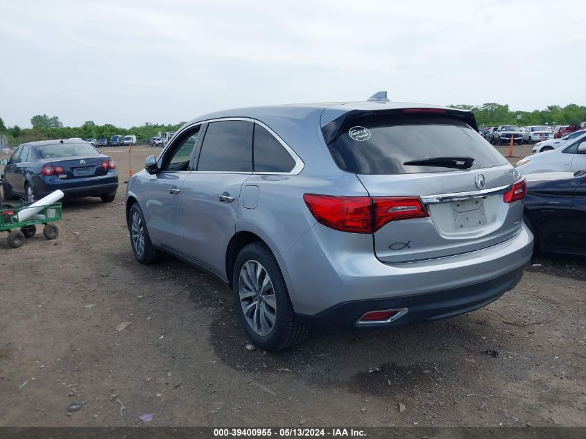 2016 Acura Mdx Technology Acurawatch Plus Packages/Technology Package VIN: 5FRYD4H45GB030756 Lot: 39400955