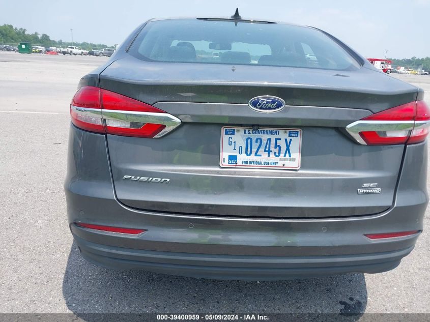 2020 Ford Fusion Hybrid Se VIN: 3FA6P0LU6LR196878 Lot: 39400959