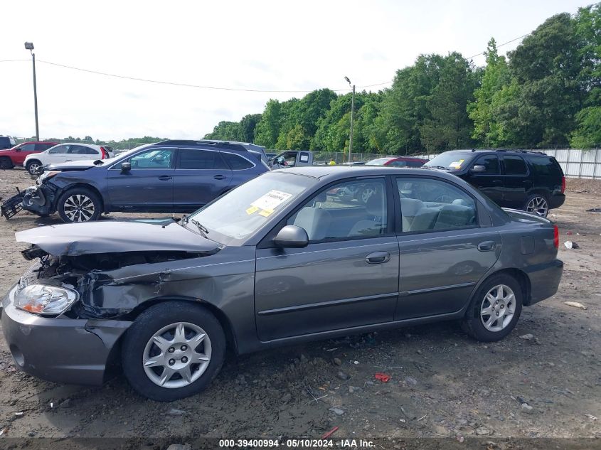 2002 Kia Spectra Ls VIN: KNAFB121625183472 Lot: 39400994