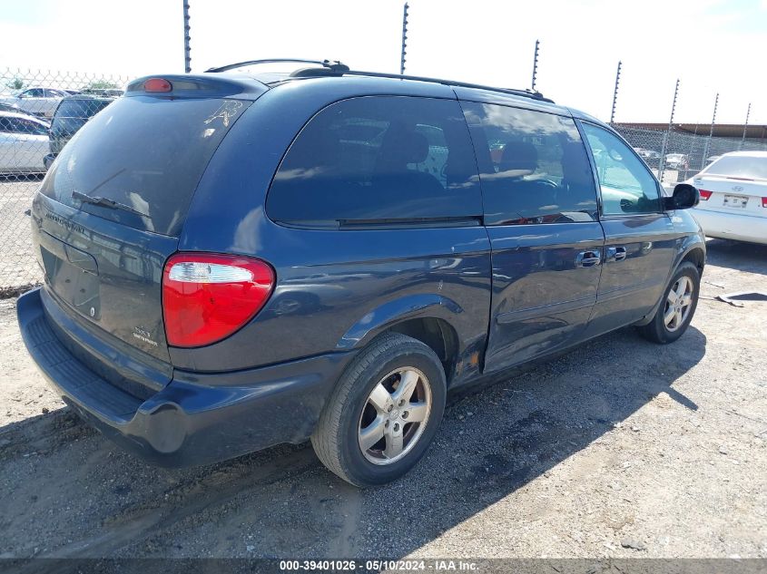 2007 Dodge Grand Caravan Sxt VIN: 2D4GP44L17R196295 Lot: 39401026