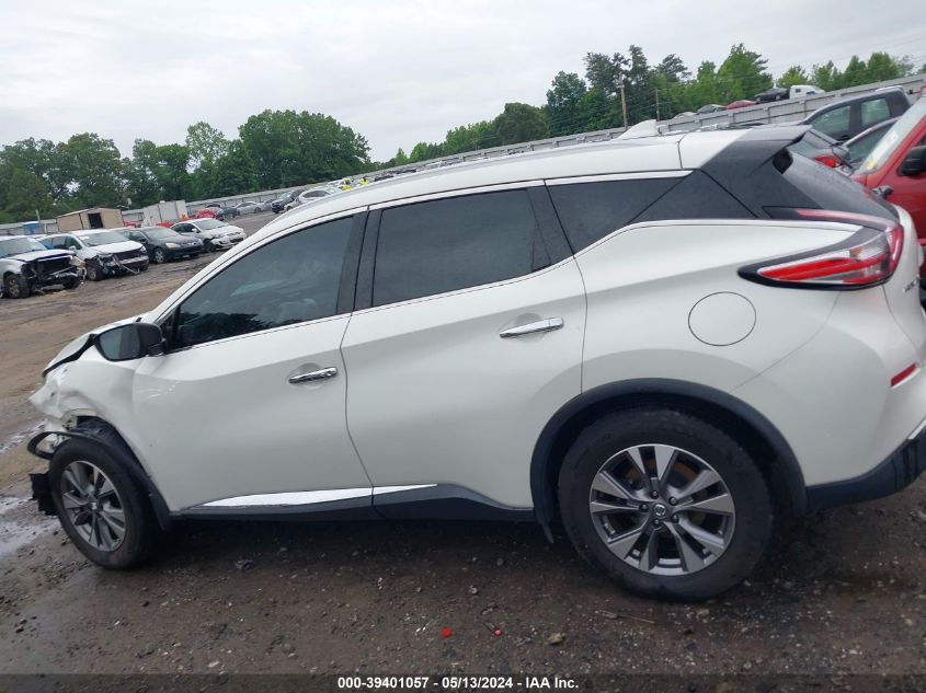 2017 Nissan Murano Sl VIN: 5N1AZ2MG5HN174184 Lot: 39401057