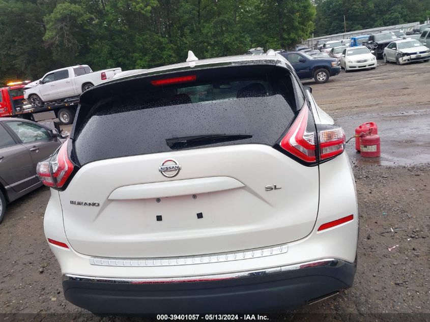 2017 Nissan Murano Sl VIN: 5N1AZ2MG5HN174184 Lot: 39401057