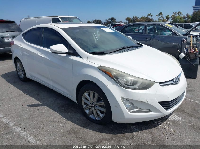 2015 Hyundai Elantra Se VIN: 5NPDH4AEXFH636108 Lot: 39401077