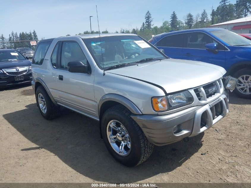 2000 Isuzu Amigo S 3.2L V6 Hard Top/S 3.2L V6 Soft Top VIN: 4S2CM57WXY4351886 Lot: 39401088