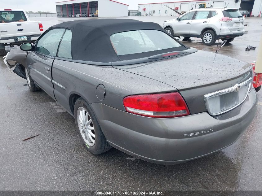 2001 Chrysler Sebring Lxi VIN: 1C3EL55UX1N599035 Lot: 39401175