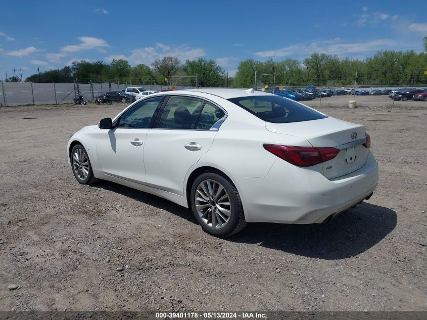 2021 Infiniti Q50 Luxe Awd VIN: JN1EV7BR7MM756003 Lot: 39401178