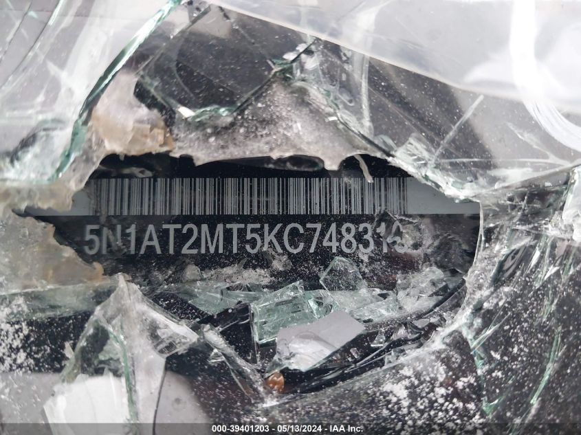 2019 Nissan Rogue Sv VIN: 5N1AT2MT5KC748316 Lot: 39401203