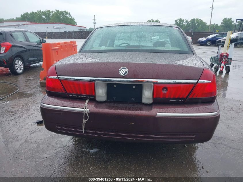2001 Mercury Grand Marquis Ls VIN: 2MEFM75W91X625857 Lot: 39401258