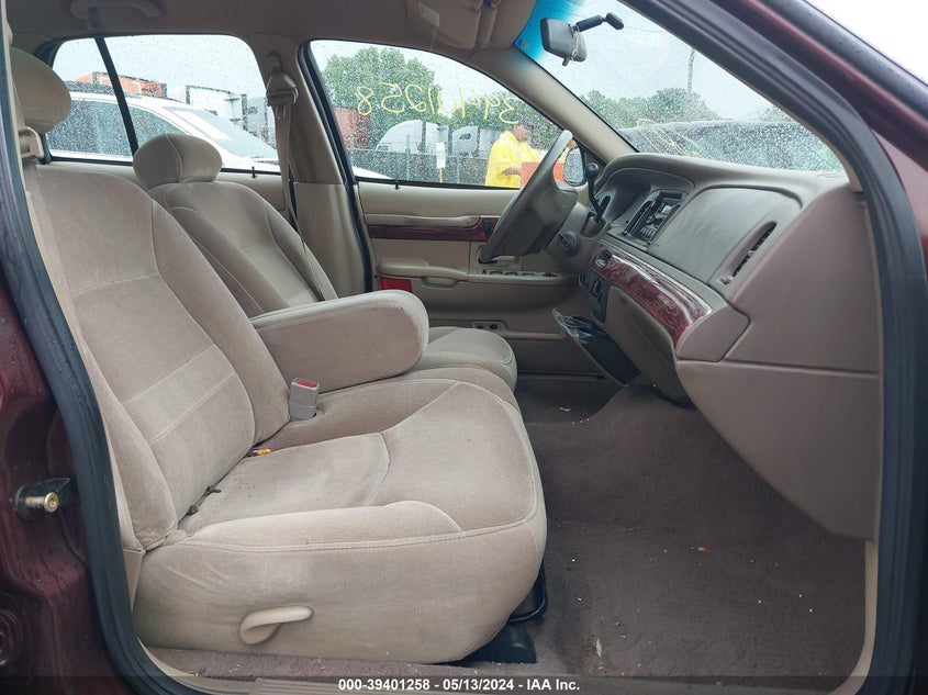 2001 Mercury Grand Marquis Ls VIN: 2MEFM75W91X625857 Lot: 39401258