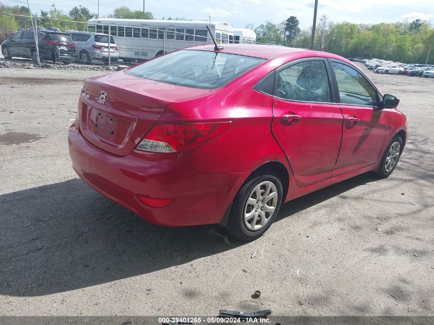 2013 Hyundai Accent Gls VIN: KMHCT4AE5DU299498 Lot: 39401265