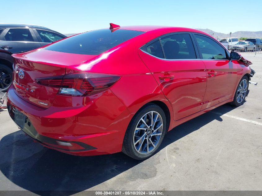 2020 Hyundai Elantra Limited VIN: 5NPD84LF0LH584618 Lot: 39401287