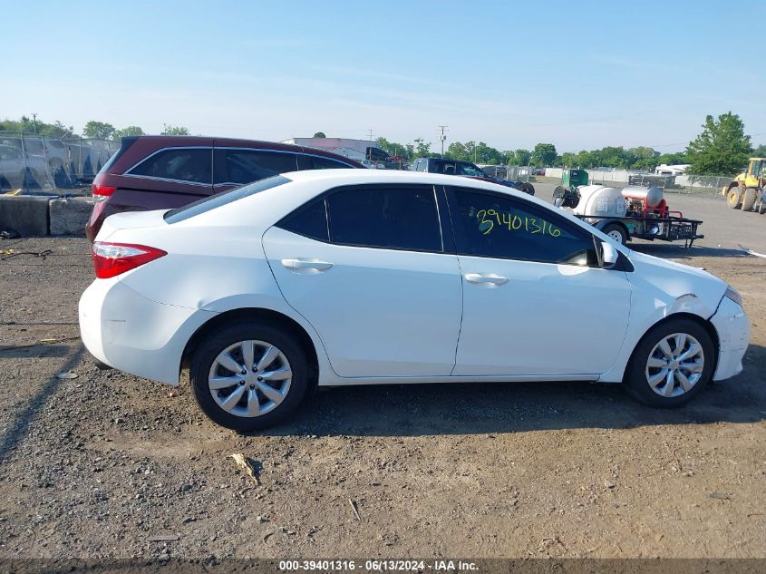 2016 Toyota Corolla Le VIN: 5YFBURHE7GP524151 Lot: 39401316