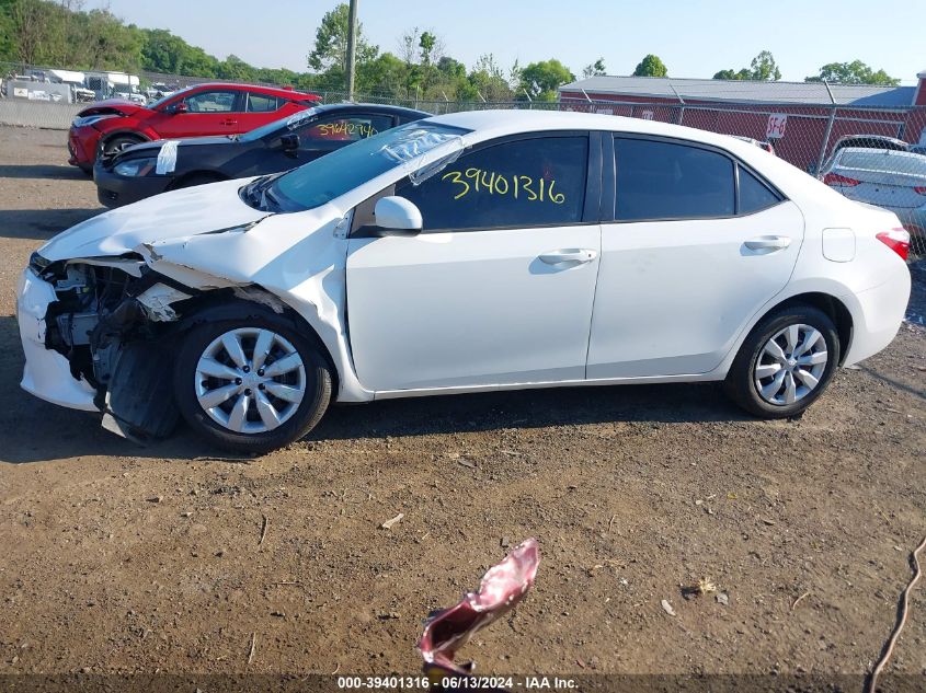 2016 Toyota Corolla Le VIN: 5YFBURHE7GP524151 Lot: 39401316