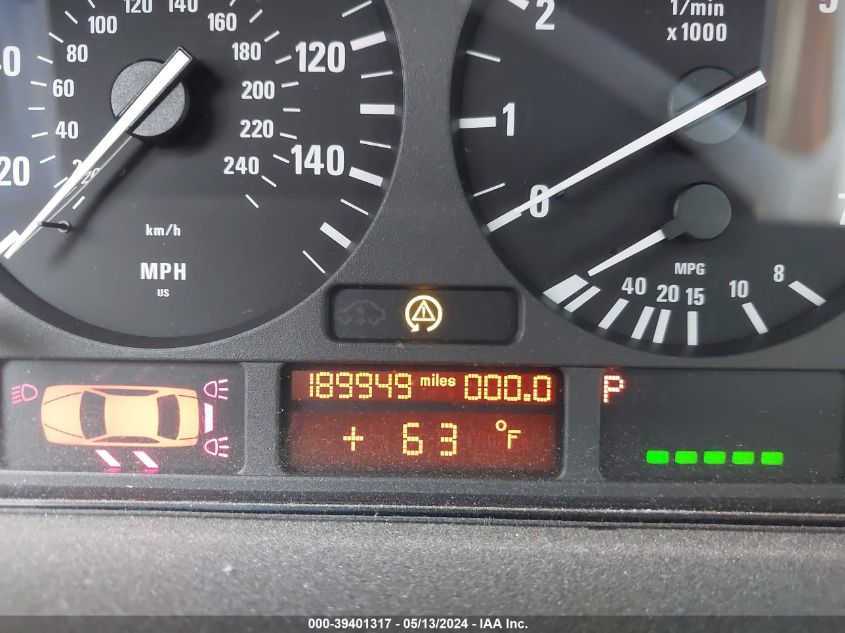 2000 BMW 528 I Automatic VIN: WBADM6349YGU07175 Lot: 39401317