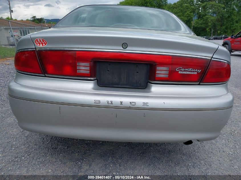 2002 Buick Century Custom VIN: 2G4WS52J621273633 Lot: 39401407