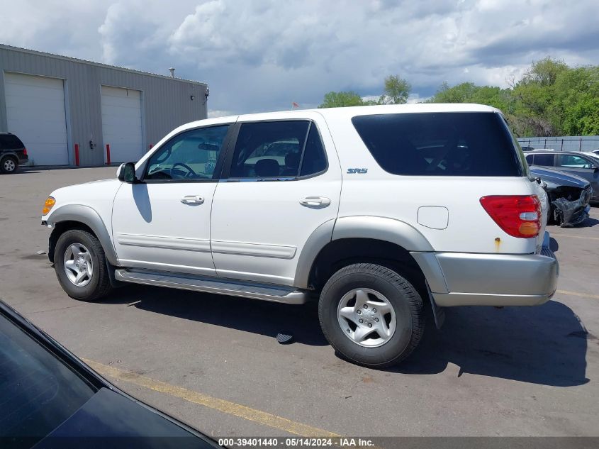 2001 Toyota Sequoia Sr5 V8 VIN: 5TDBT44A71S050435 Lot: 39401440